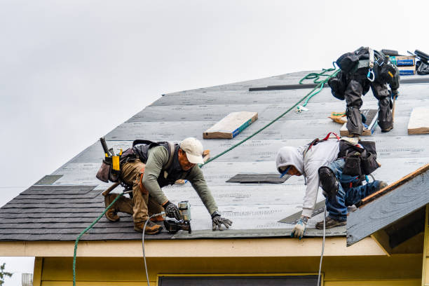Professional Gutter Installation technician working in Perry Point, MD
